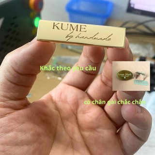 Tag gắn túi ví, khắc logo, tên, theo yêu cầu, dùng cho đồ hanmade, chất liệu hợp kim nhôm, khắc laser bền bỉ