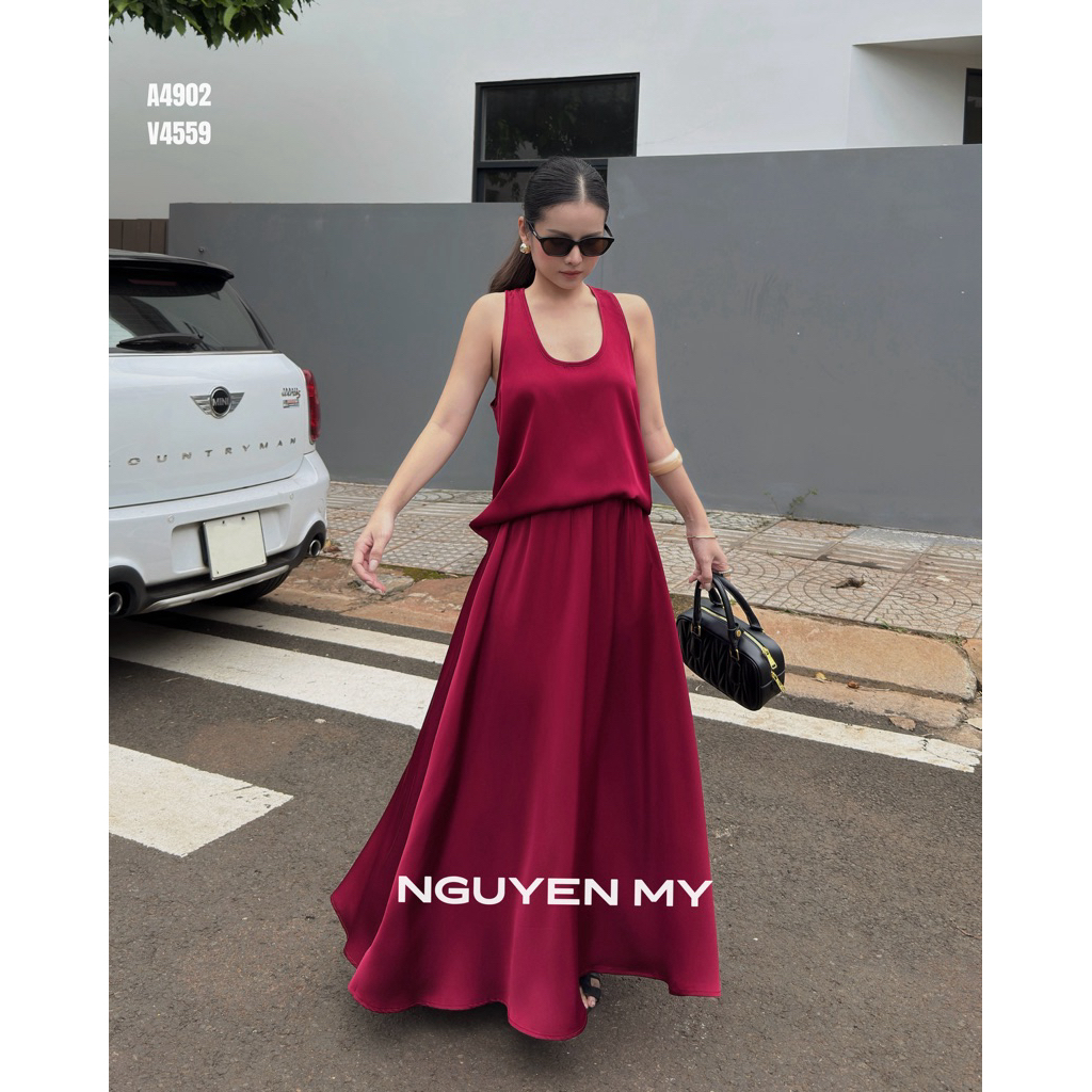NGUYENMY- Chân váy lụa satin ( Hình ảnh chính chủ)