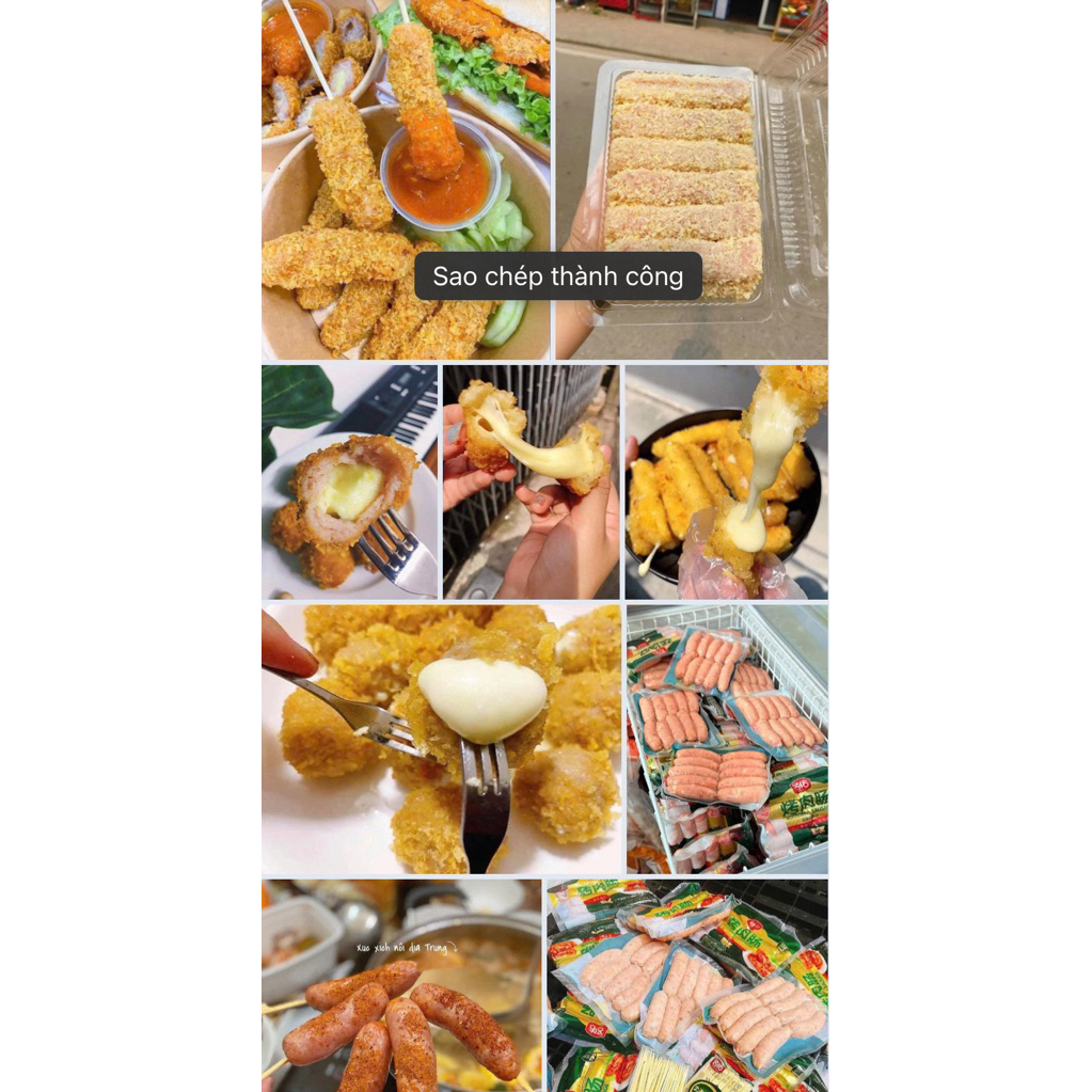 tổ hợp ăn vặt nem chua rán , phomai que , nem chua phomai , nem chua dán , lạp xưởng