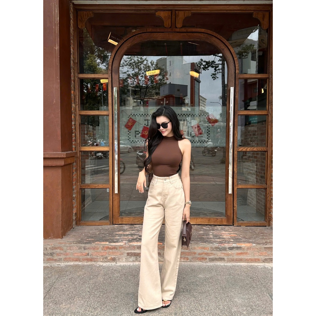 THE QUẠO - Quần Jean Nữ Lưng Cao Ống Suông Nhiều Màu Basic ( Dài 95cm - 100cm - 105cm) R1604_419 | BigBuy360 - bigbuy360.vn