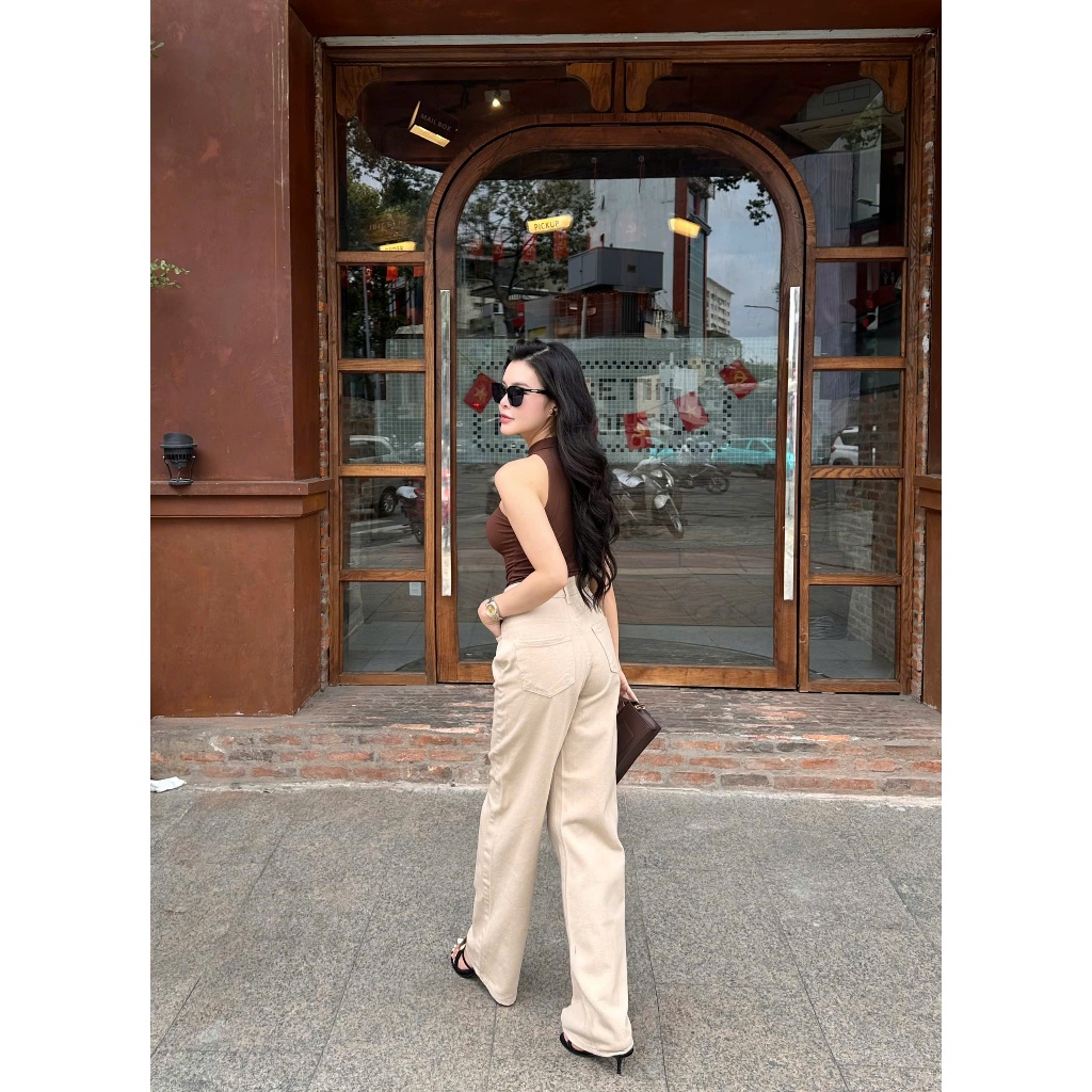 THE QUẠO - Quần Jean Nữ Lưng Cao Ống Suông Nhiều Màu Basic ( Dài 95cm - 100cm - 105cm) R1604_419 | BigBuy360 - bigbuy360.vn