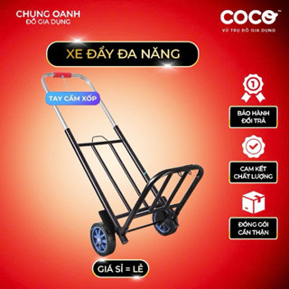  Xe Đẩy Gấp Gọn Xe Đẩy Mua Sắm Xe Kéo Hàng Đi Chợ Xe Đẩy Hành Lý Khung Thép Chịu Lực Sơn Chống Gỉ 