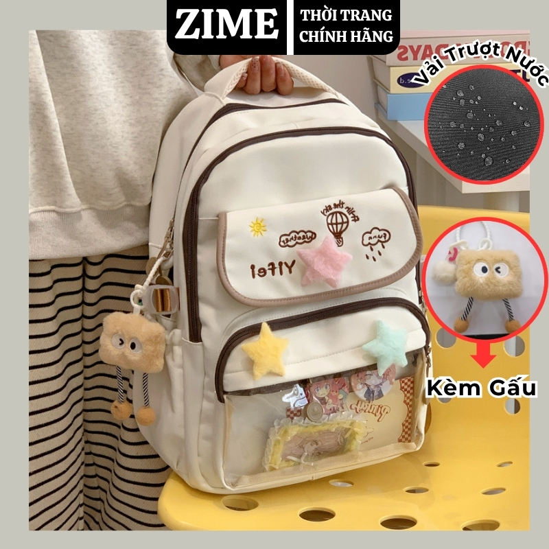 Balo học sinh đi học thời trang nam nữ, cặp đi học nữ cấp 1 cấp 2 balô nữ ulzzang nhiều ngăn chống n