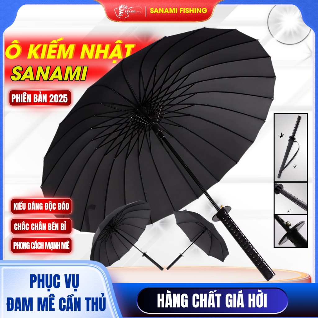 [KM] Ô Dù hạn chế nắng Ô Kiếm Nhật Dù Che Mưa Katana Cán Giả Kiếm Nhật ONB siêu vững chãi [SF3]