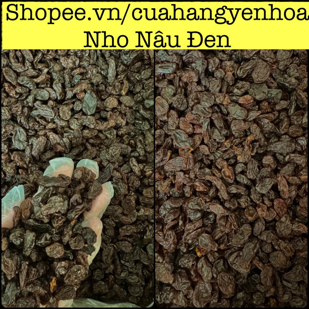 500g/1Kg Nho Nâu Đen Sấy Khô Ấn Độ