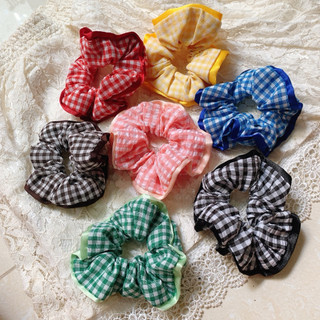 Dây cột tóc scrunchies viền bèo