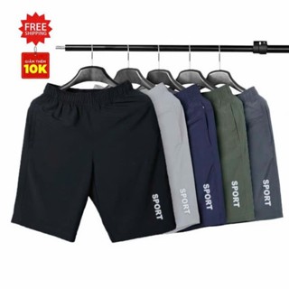   SIÊU HỜI  Combo 5 Quần short in chữ Sport nam chất liệu gió lụa vải mỏng mát ,có khóa kéo co giãn tốt mặc mát. 