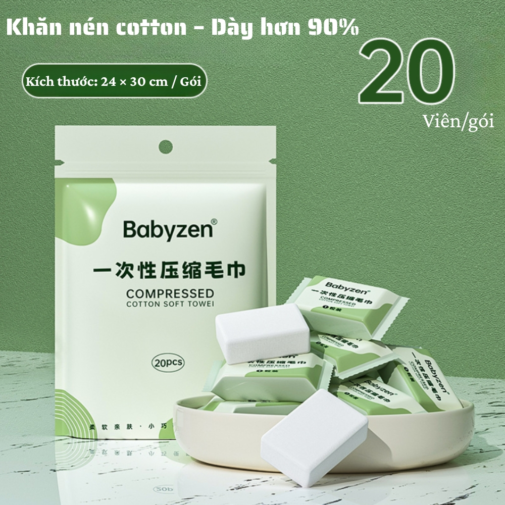 Ảnh 5 của Khăn nén BEABIAI rửa mặt, tắm tiện lợi, dùng 1 lần, mềm mại, chất lượng cao