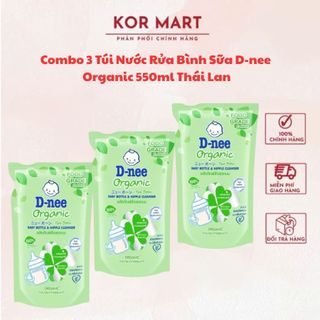   Bao Bì Mới  Combo 3 túi rửa bình sữa rau củ Dnee Thái Lan hàng nhập khẩu chính hãng 