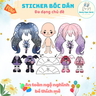 (116B)Bộ Avatar Sticker đồ chơi bóc dán; trò chơi giáo dục montessori giúp phát triển trí thông minh