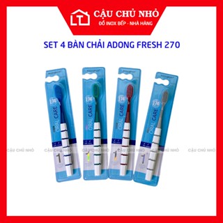 set 4 bàn chải đánh răng Adongfresh lông mềm, bàn chải đánh răng Adong anh quốc cho người lớn và cho bé