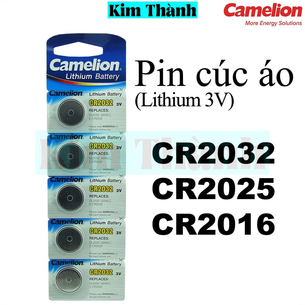 Pin cúc áo Camelion CR2032,CR2025,CR2016,pin Lithium 3V,pin nút áo 3V