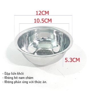 (combo 5 & 10) chén inox không hít  - đựng cơm, canh, nước chấm...đa năng tiện lợi
