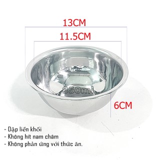 (combo 5 & 10) chén inox không hít  - đựng cơm, canh, nước chấm...đa năng tiện lợi