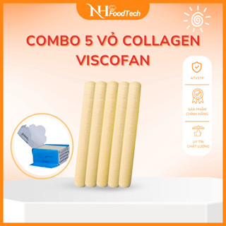  combo 5 cuộn vỏ xúc xích vỏ lạp xưởng vỏ collagen viscofan Đức 