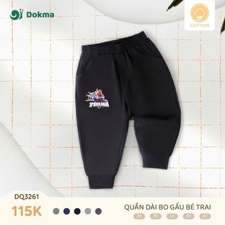 Quần dài cotton mỏng bé trai Dokma 2-6Y