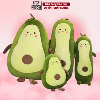  Gấu Bông Quả Bơ Xanh Đáng Yêu Ngộ Nghĩnh Gối Ôm Dài Hình Trái Bơ Mềm Mịn Cao Cấp 