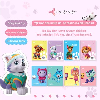 [COMBO 10 QUYỂN TẬP 4 Ô LY 96 TRANG 100GSM] Khủng long- Gabby's - dòng tập cao cấp, giấy dày phù hơp cho bé luyện chữ