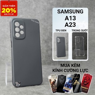 Ốp lưng Samsung A23, A13 4G|5G Cowcase trơn màu đen | Ốp điện thoại SS galaxy dẻo bảo vệ camera đt sámung toàn diện