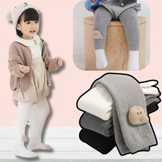  Quần tất len hình gấu lót lông siêu dày siêu giữ ấm cho bé gái với 4 màu sắc xinh xắn dễ thương 