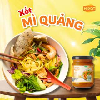 Sốt gia vị nấu Mì Quảng HiXOT 220GRAM, chay mặn đều dùng được, gia vị hoàn chỉnh