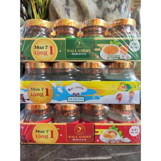  Combo 4 lock Yến Sào Cao Cấp lốc 8 hủ Sallanest 30% chưng đường phèn  đông trùng  yến tươi trẻ em 