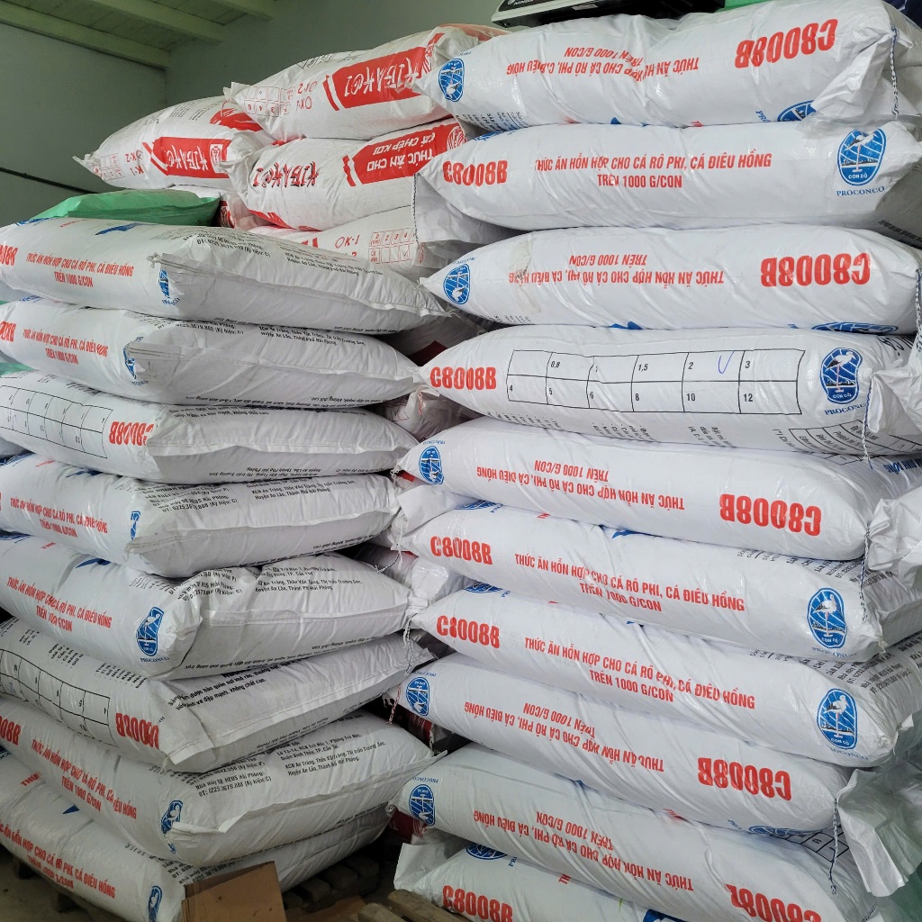 Cám cá bao 25kg cám cá CON CÒ cho cá rô cá cá chép cá trắm cá diêu hồng và các loại cá có vảy