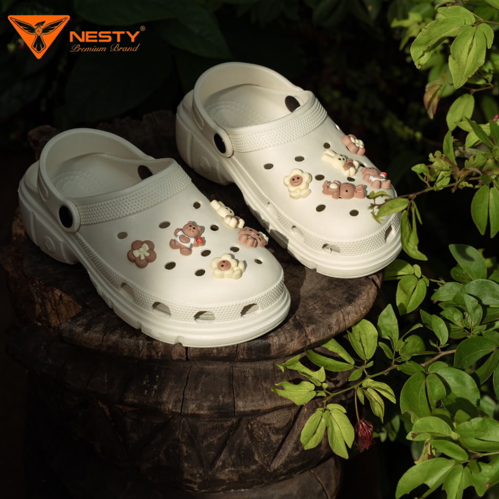 (Tặng Kèm Charm ) Dép Sục Nam Nữ NESTY - NE01 Nhựa EVA Cao Cấp có quai hậu tiện lợi
