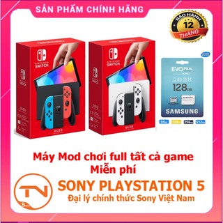 Máy Nintendo Switch Oled New 100% Hack Full Game - Combo tặng 2 + dán cường lực + núm bọc