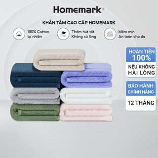 Khăn tắm 100% Cotton Pakistan Homemark mềm mại, thấm hút tốt, kích thước 70x140 | 65x120cm