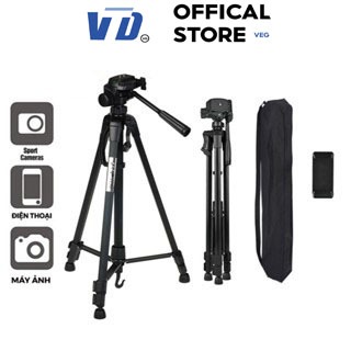 Chân Quay, Tripods Máy Ảnh WT-3520/360, Tripods Điện Thoại, Khung Nhôm Cao Cấp, Chắc Chắn -VTD Store Official