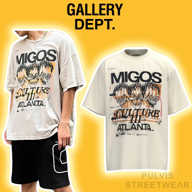 ⚡️[Hight Quality] - Áo Tee Gallery Dept x Migos For Culture III Three Skulls, Áo thun Gallery Dept G