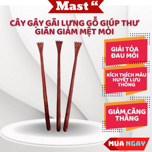 Dụng cụ massage lưng ,Cây gậy gãi lưng gỗ giúp thư giãn giảm mệt mỏi