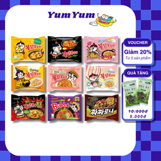 Mì Cay SamYang Hàn Quốc 140g, Mì Hàn Quốc các vị Cay, Pho mai, Chua cay, Hoa hồng rose, Cream, Carbonara,.. - Yumyum