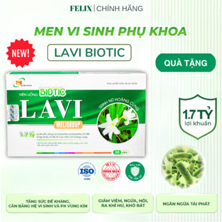 Men Vi Sinh Phụ Khoa Lavi Biotic Bản Mới, Viên Uống Vùng Kín 1,7 Tỷ Lợi Khuẩn Ngừa Viêm Nấm Ngứa