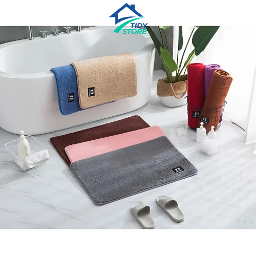 Thảm lau chân thấm nước cao cấp, thảm chùi chân chống trượt nhà tắm, thảm lau chân nhà bếp, phòng khách thấm hút 40x60cm