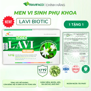 Men Vi Sinh Vùng Kín, Viên Uống Phụ Khoa Bổ Sung Lợi Khuẩn Lavi Biotic 30 Viên, Ngừa Viêm Nấm Ngứa