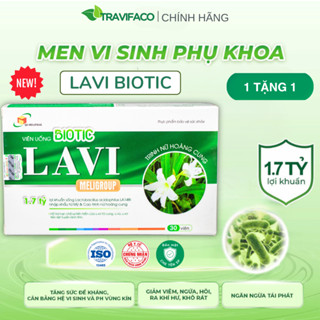 Men Vi Sinh Phụ Khoa, Viên Uống Vùng Kín Bổ Sung Lợi Khuẩn Lavi Biotic 30 Viên Kèm Quà Tặng