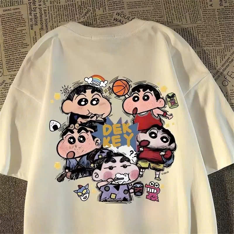 Áo thun phông nữ nam KONOVA form rộng chất liệu cotton khô in hình SHIN Konova store