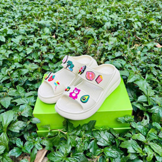  Dép nữ sandal 2 quai đế cao 7 cm chống trơn trượt đi êm tặng kèm 14 hình gắn 