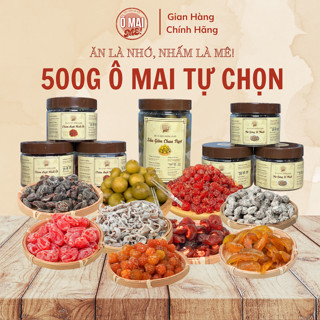  COMBO HŨ 500G Ô MAI TỰ CHỌN đủ vị đủ loại sấu giòn cóc dẻo mơ xí muộn đào mận..Ô MAI MÊ omaime 