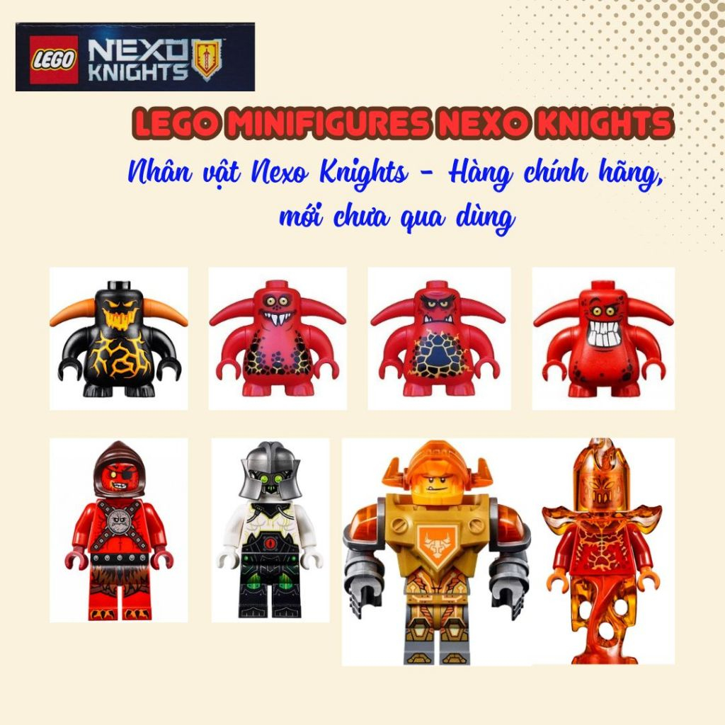 Nhân vật Iego Nexo Knights Scurrier Flama AXL Beast Master Aaron Fox VanByter