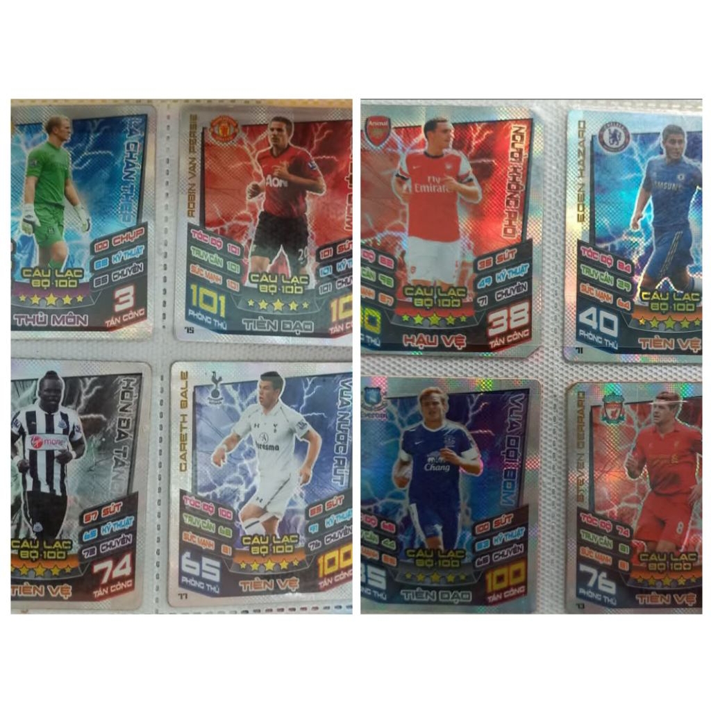 Thẻ Cầu Thủ CLB 100 Poca Match Attax Mùa Giải 2012/13