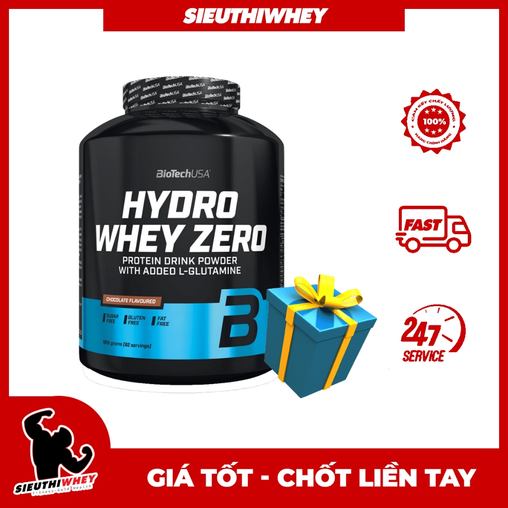 Bột BioTechUSA Hydro Whey Zero (1.816 KG) Whey Protein Hydrolyzed Cao Cấp