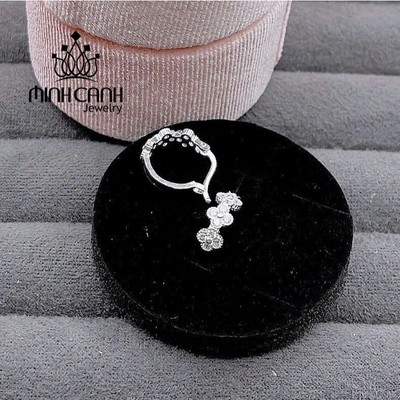 Bông Tai Bạc Bấm Hoa Nhỏ - Minh Canh Jewelry