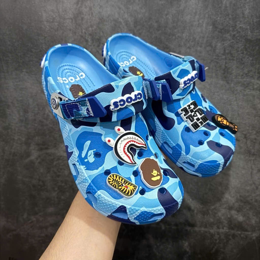 Dép nam nữ Crocs x Bape phiên bản SS2025 cực chất mang tiện lợi dễ thương