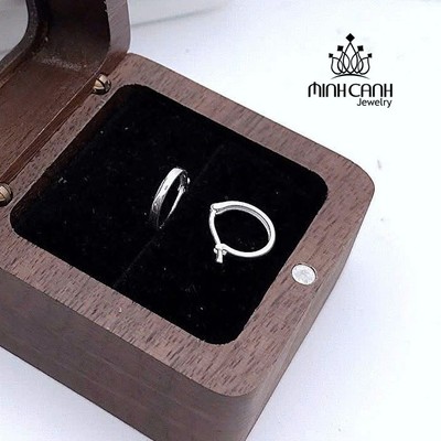 Bông Tai Bạc Bấm Tròn Trơn Cho Bé - Minh Canh Jewelry