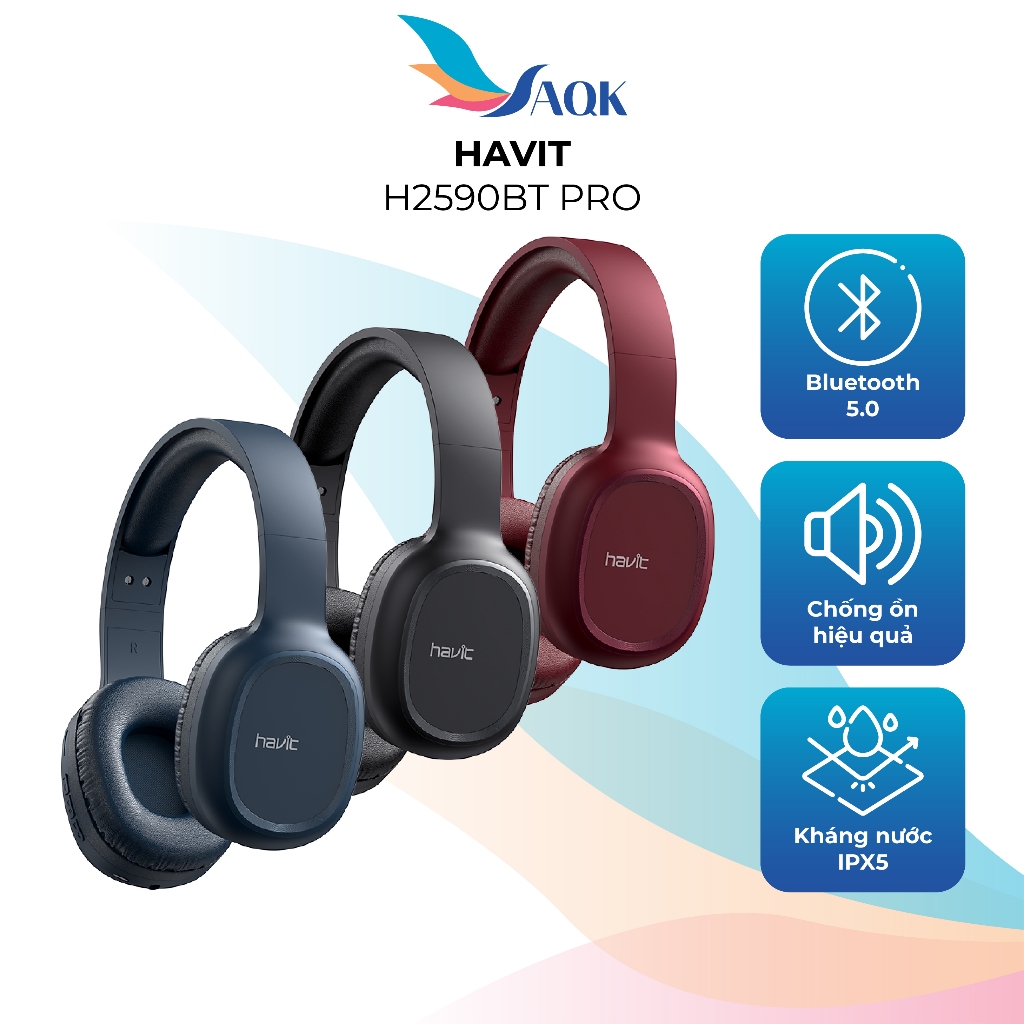 Tai nghe chụp tai Bluetooth Havit H2590BT Pro - Hàng chính hãng