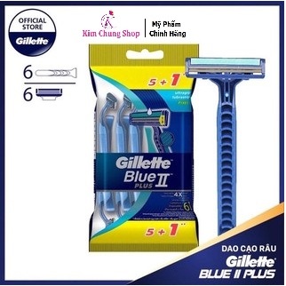 Dao cạo râu Gillette Blue II Plus (Bịch 6 cây)