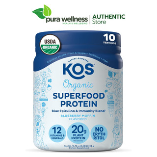  |Date 06 2026| Bột KOS Blueberry Muffin Plant Based Protein Powder 390g 